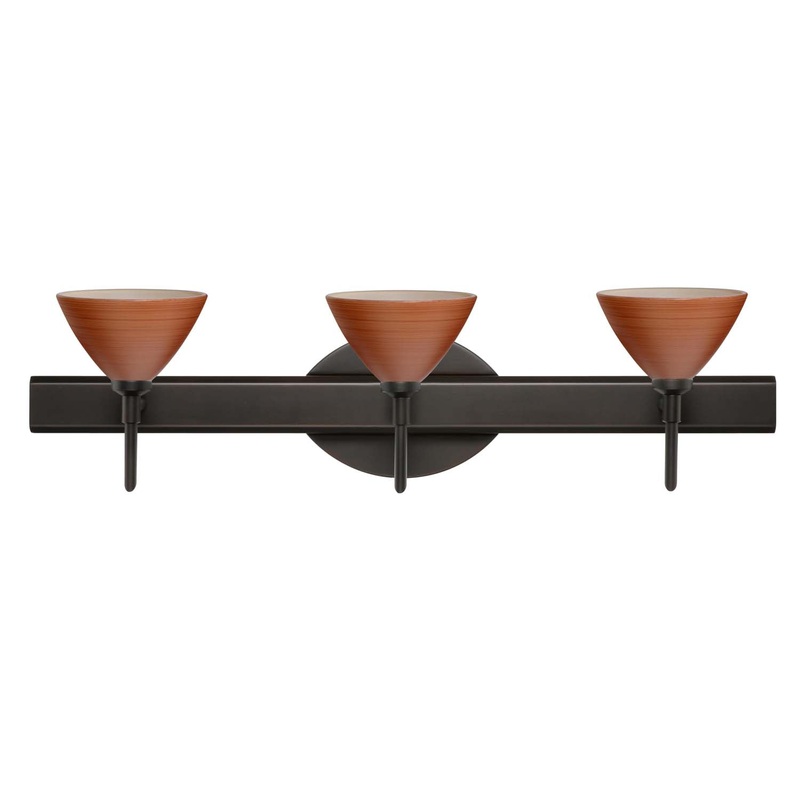 Three Light Wall Sconce from the Domi Collection in Bronze Finish by Besa
