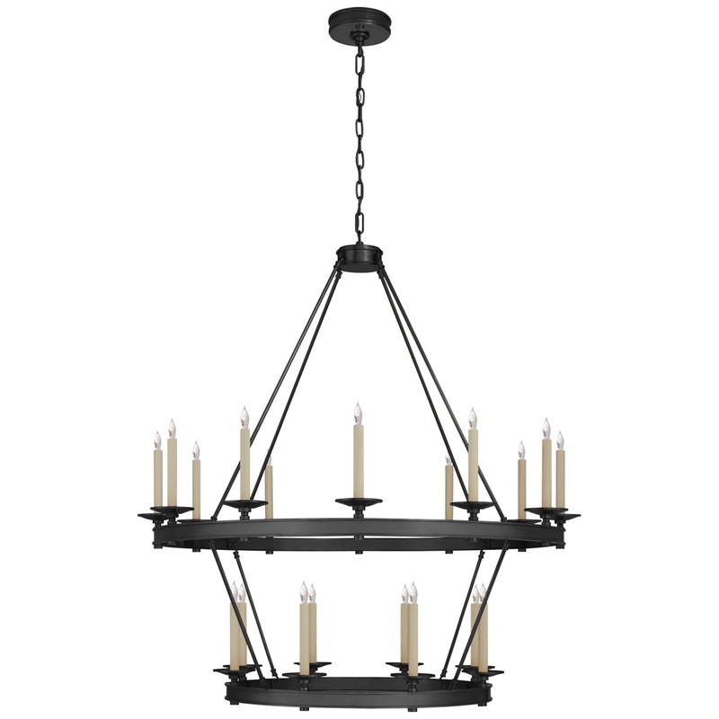 20 Light Chandelier from the Launceton Collection in Bronze Finish by Visual Comfort Signature