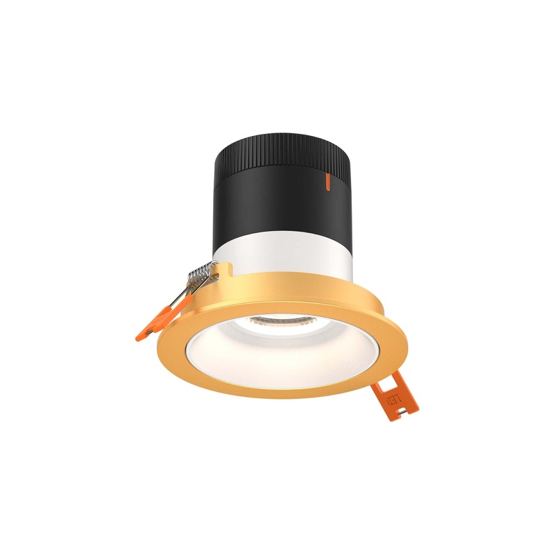 3″ Modular Downlight White with Gold Trim 35 Degrees Regressed