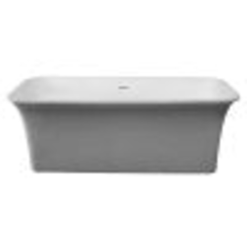 ALFI brand AB9942 67″ White Rectangular Solid Surface Smooth Resin Soaking Bathtub