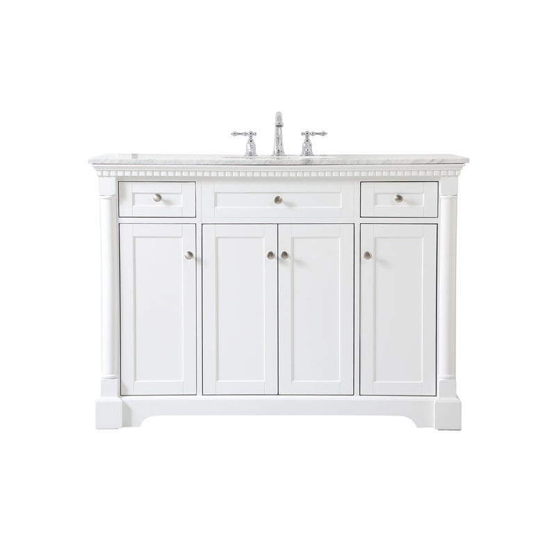 Bathroom Vanity Set from the Clarence Collection in White Finish by Elegant Lighting