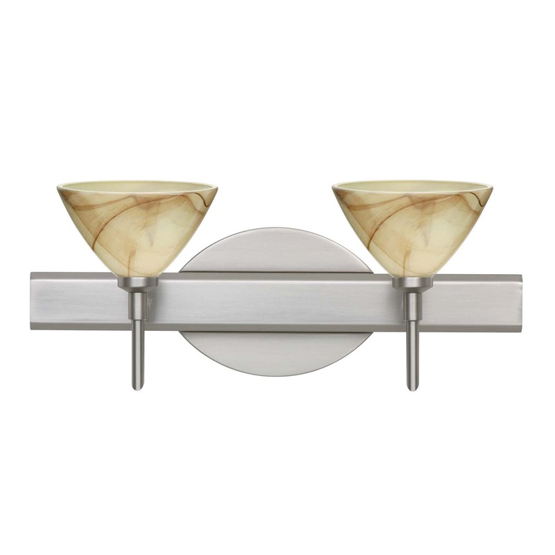 Besa 2SW-174383-SN Domi Two Light Wall Sconce Satin Nickel