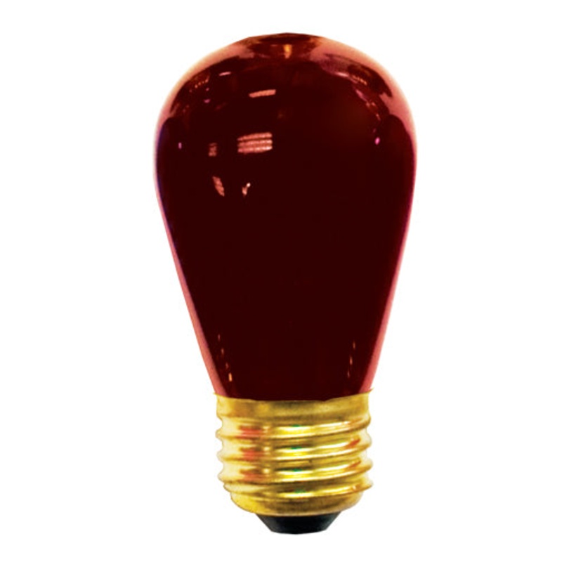 Bulbrite 701711 Indicator, Light Bulb Transparent Red