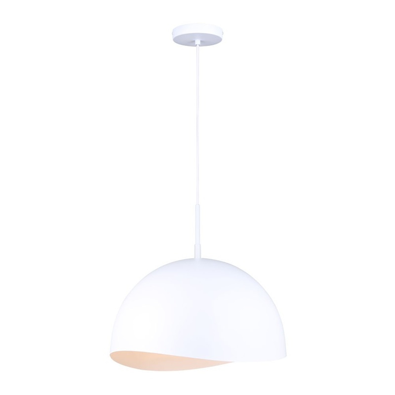 Canarm IPL1122A01WH16 Henlee One Light Pendant Matte White