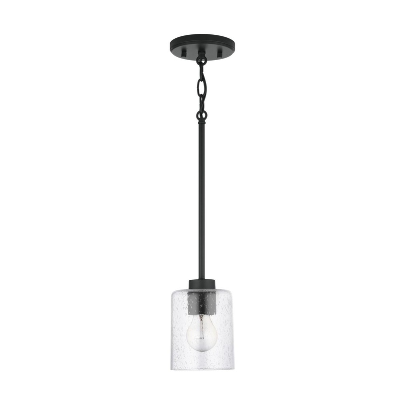 Capital Lighting 328511MB-449 Greyson 1 Light Pendant Matte Black