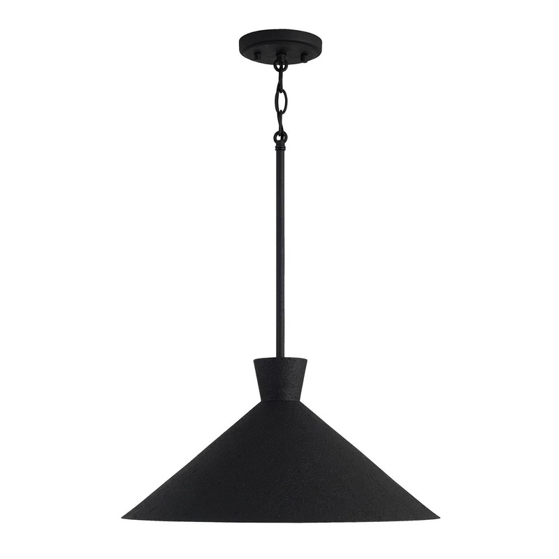 Capital Lighting 350312XK Paloma 1 Light Pendant Textured Black