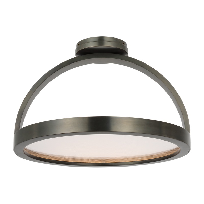 Cerne Large Semi Flush Dark Bronze