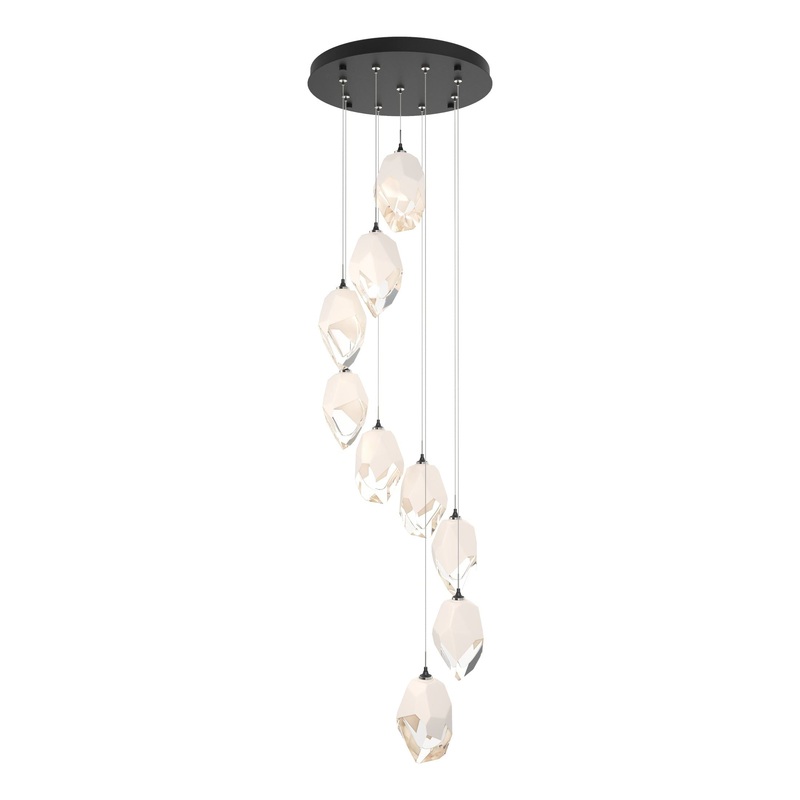Chrysalis 9-Light Large Crystal Pendant Black White Crystal (WP)
