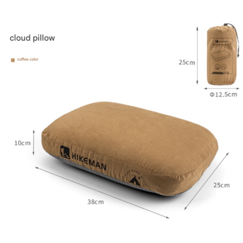 Coffee Reversible Memory Foam Travel Pillow – All-Season Comfort Neck Support for Deep Sleep & Portability