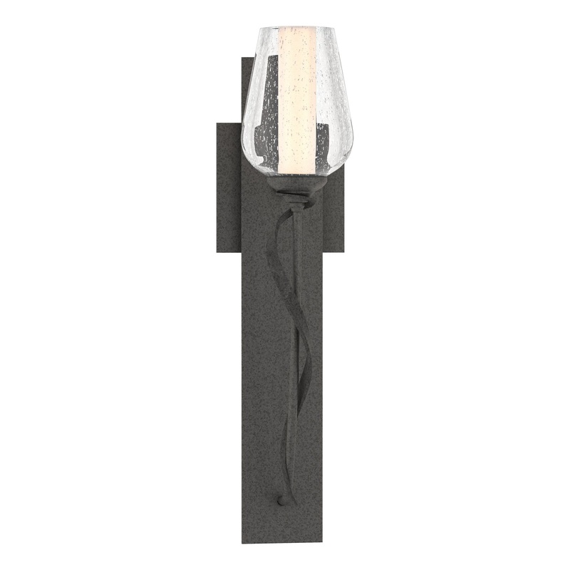 Flora Sconce Natural Iron Seeded Glass with Opal Diffuser (ZS)