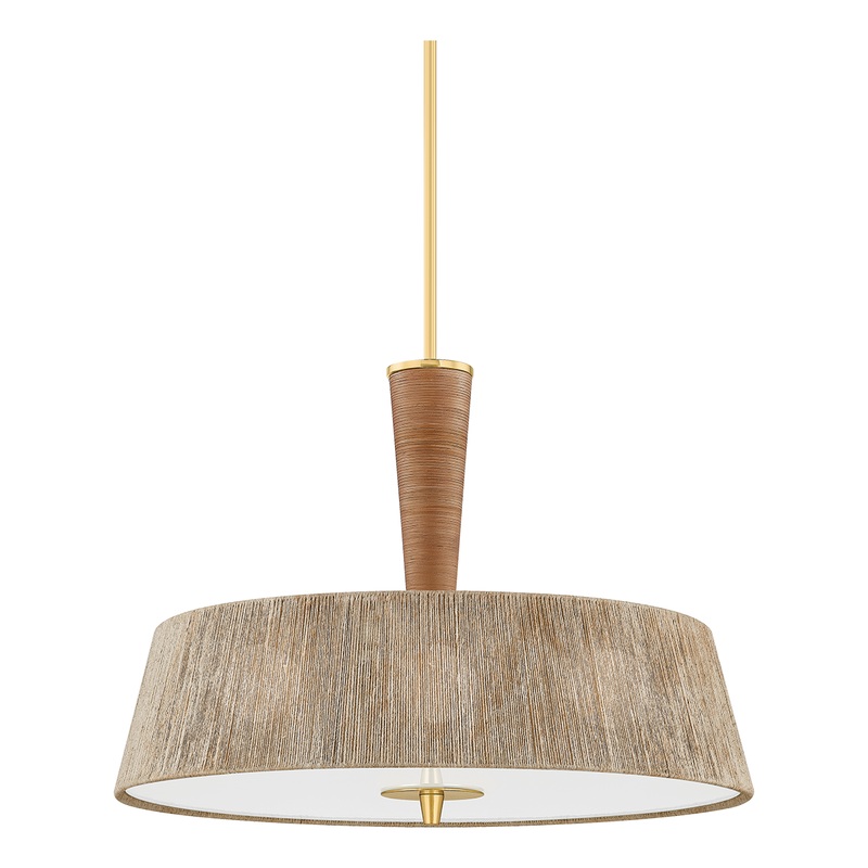 George 3-Light Pendant Aged Brass