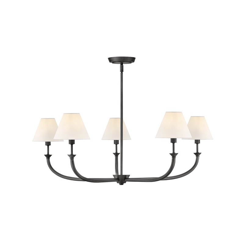 LED Chandelier from the Greta Collection in Blackened Brass Finish by Hinkley