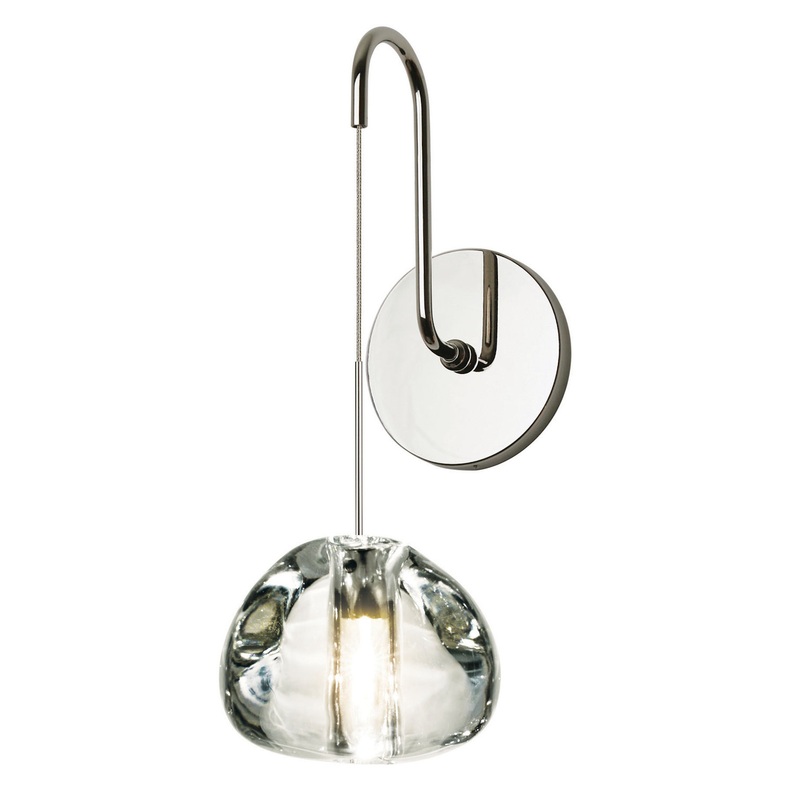 LED Wall Sconce from the Blob Collection in Polished Nickel Finish by Stone Lighting