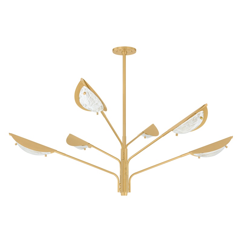Levin 6-Light Chandelier Aged Brass