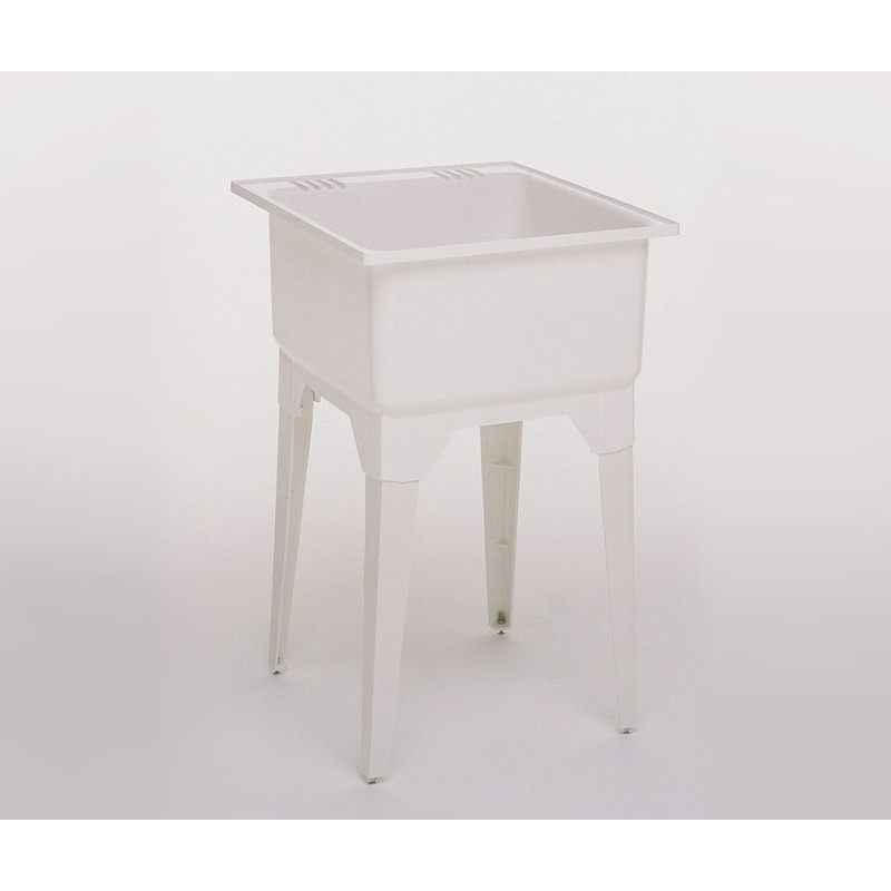 MAAX 101684-000-003-102 Super Poly Single 25 x 23 Polypropylene Single Bowl Sink in White – 6 Pack