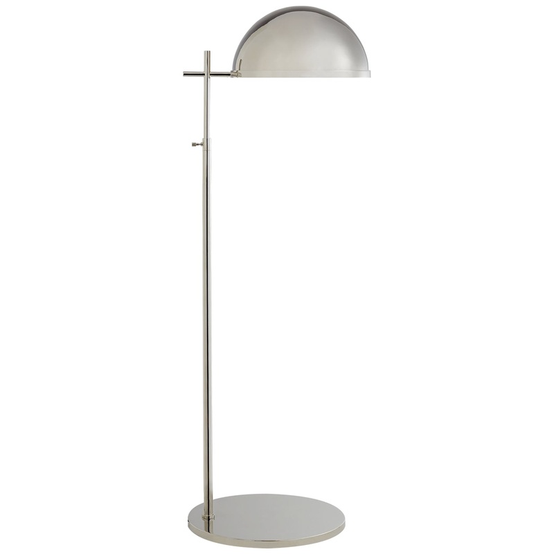 One Light Floor Lamp from the Dulcet Collection in Polished Nickel Finish by Visual Comfort Signature