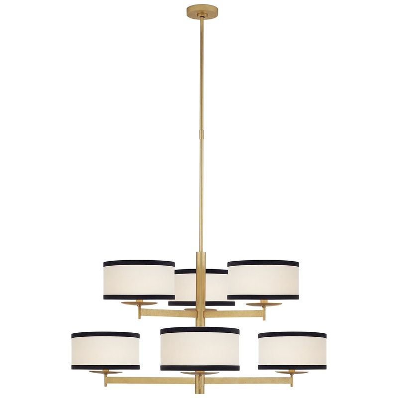 Six Light Chandelier from the Walker Collection in Gild Finish by Visual Comfort Signature