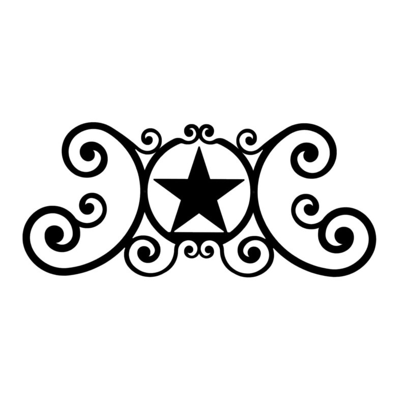 Village Wrought Iron HP-OD-45 Star Over Door Plaque