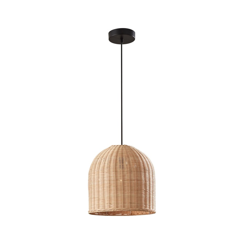 Bahama Pendant Dark Bronze with Light Rattan