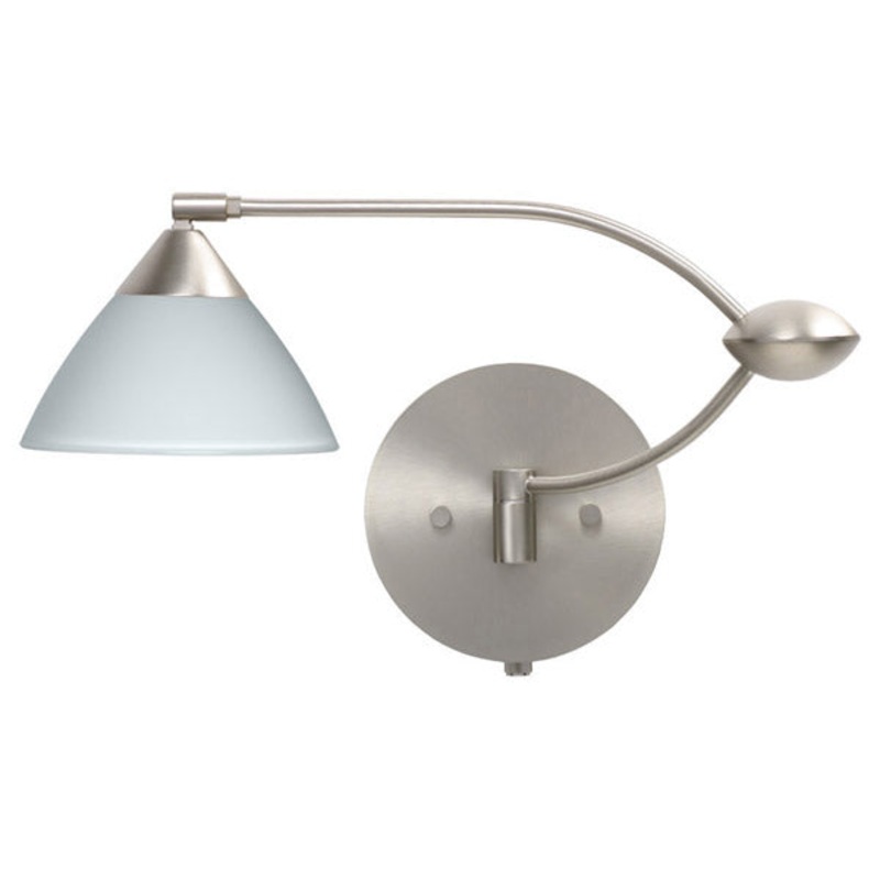 Besa 1WU-174307-SN Domi One Light Swing Arm Wall Sconce Satin Nickel (Discontinued)