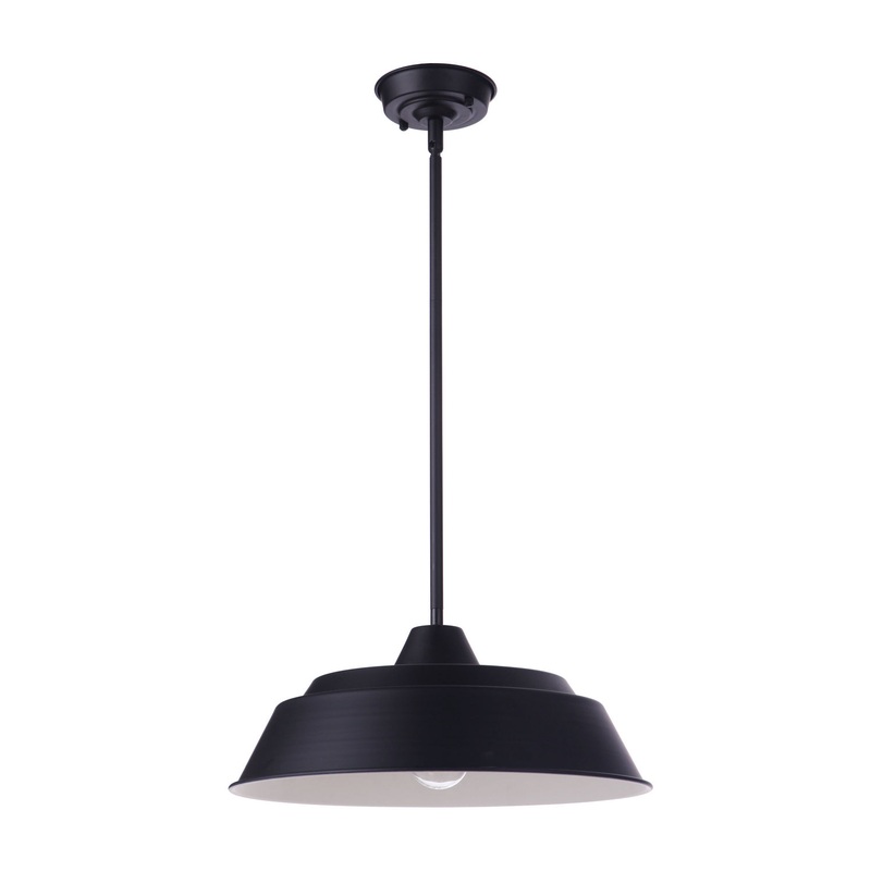 Craftmade ZA5501-MN Landmark One Light Outdoor Pendant Midnight