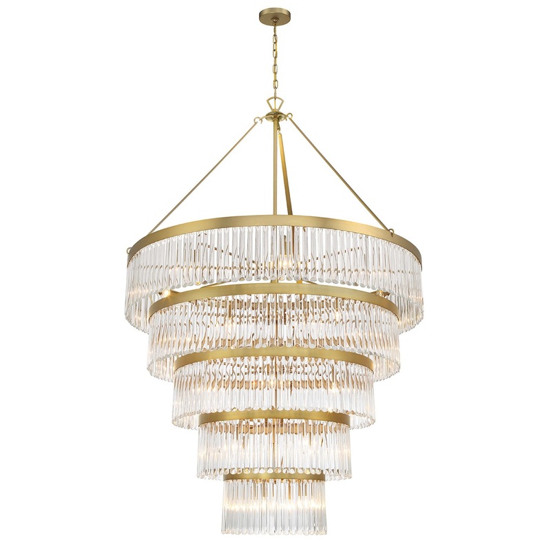 Crystorama EMO-5430-MG Emory 30 Light Chandelier Modern Gold