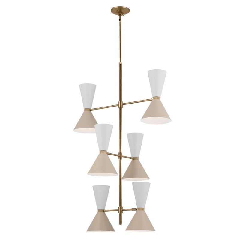 Kichler 52568CPZGRG 12 Light Foyer Chandelier, Champagne Bronze