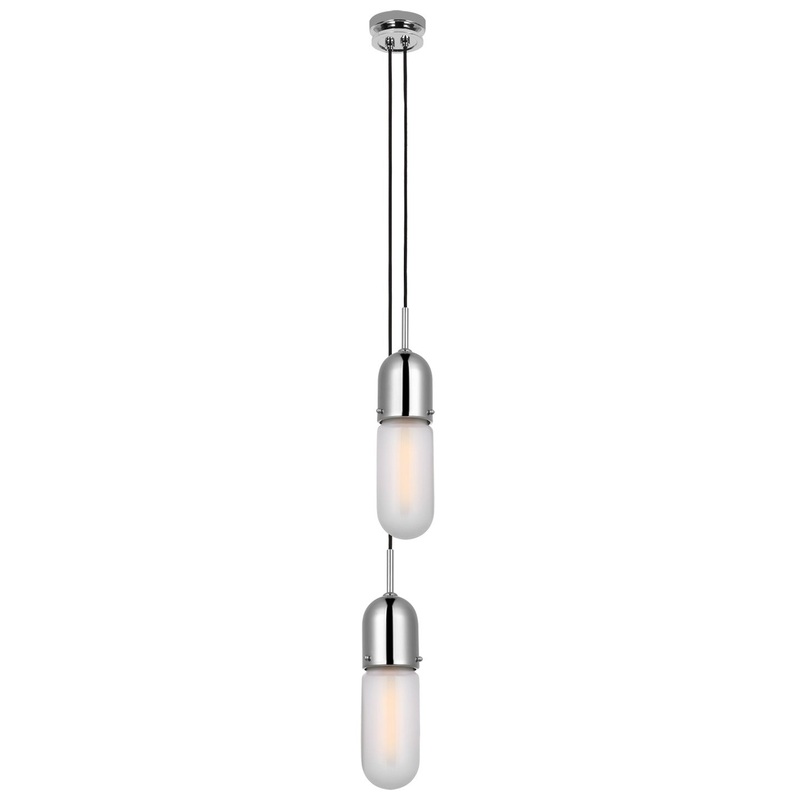 LED Pendant from the Junio Collection in Polished Nickel Finish by Visual Comfort Signature