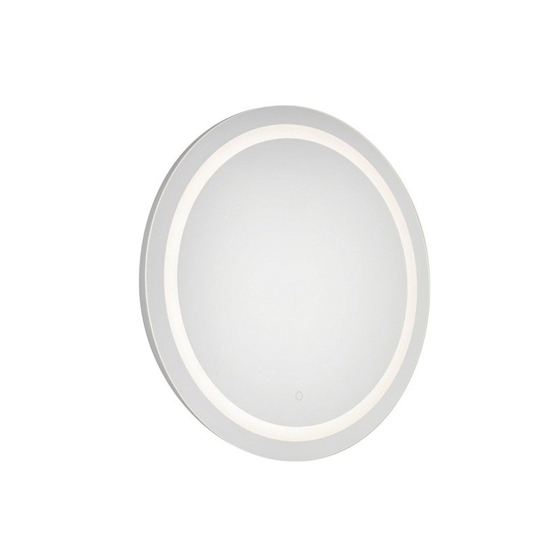 LED Vanity Mirror from the Hillmont Collection in Sandblasted Merc Edge Finish by Kuzco Lighting