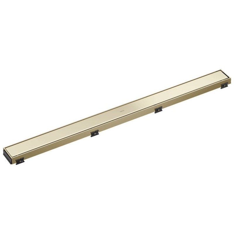 Linear Drain Trim Reversible with Dual Grate Installation 36 Inch Polished Nickel Stainless Steel for Rough-In DR73360