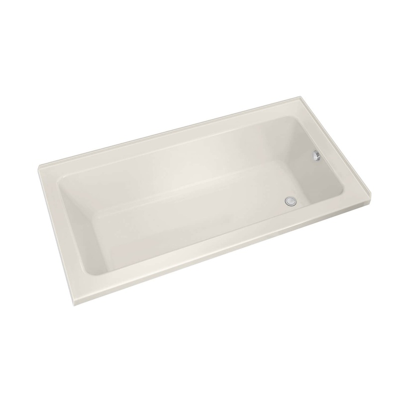 MAAX 106209-R-000-007 Pose 6636 IF Acrylic Corner Right Right-Hand Drain Bathtub in Biscuit