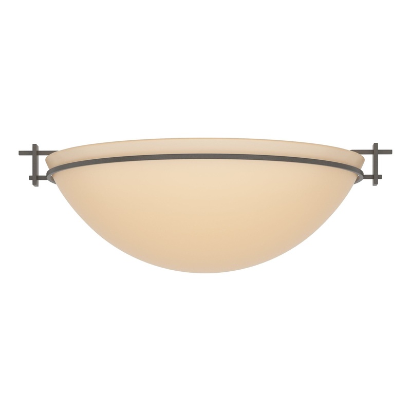 Moonband Large Semi-Flush Dark Smoke Sand Glass (SS)