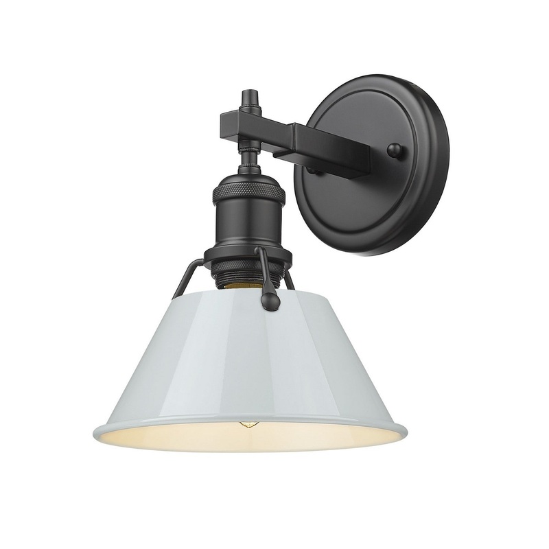 One Light Bath Vanity from the Orwell Collection in Matte Black Finish by Golden