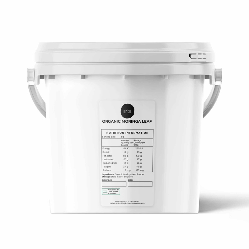 Orku 2Kg Organic Moringa Leaf Powder Tub – Food Grade Oleifera Drumstick Leaf