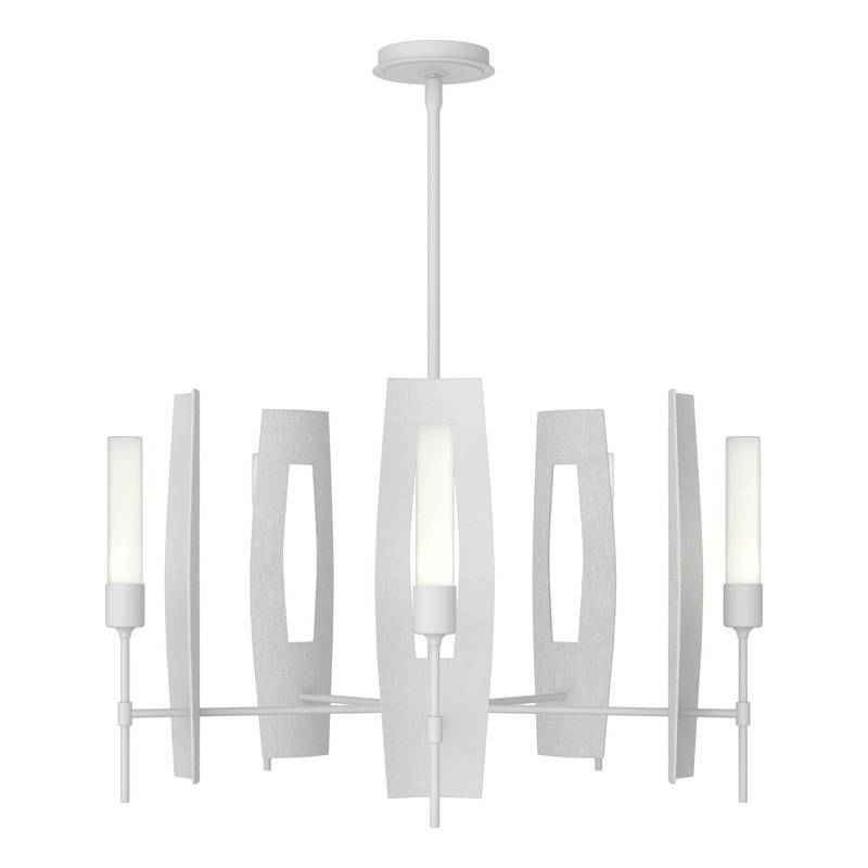 Passage 5-Light Circular Pendant White Frosted Glass (FD)