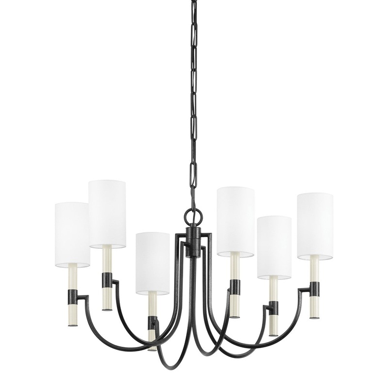 Six Light Chandelier from the Gustine Collection in For Finish by Troy Lighting