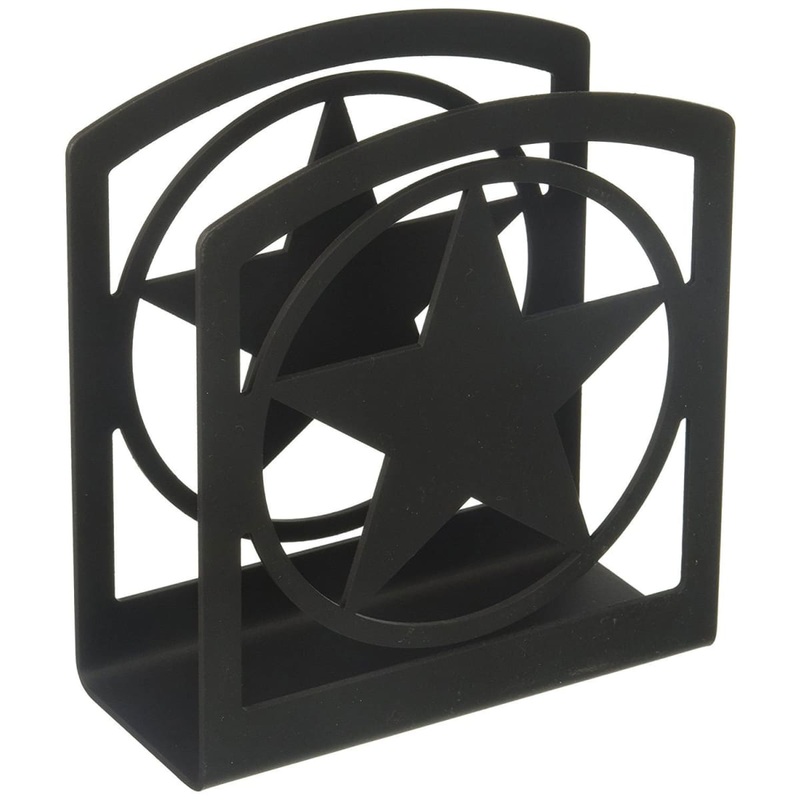 Village Wrought Iron NH-144 Western Star Napkin Holder