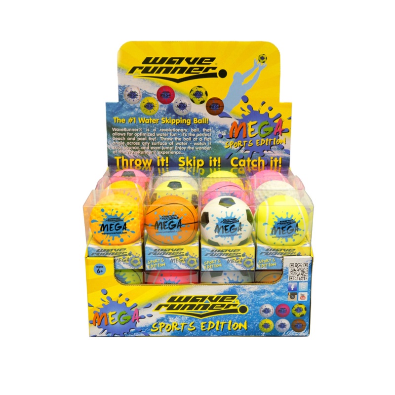 WAVE RUNNER MEGA SPORT BALL 9CM ASST – WR800B-SPT