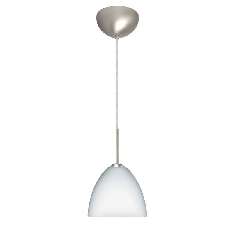 Besa 1BC-757207-LED-SN Sasha One Light Pendant Satin Nickel