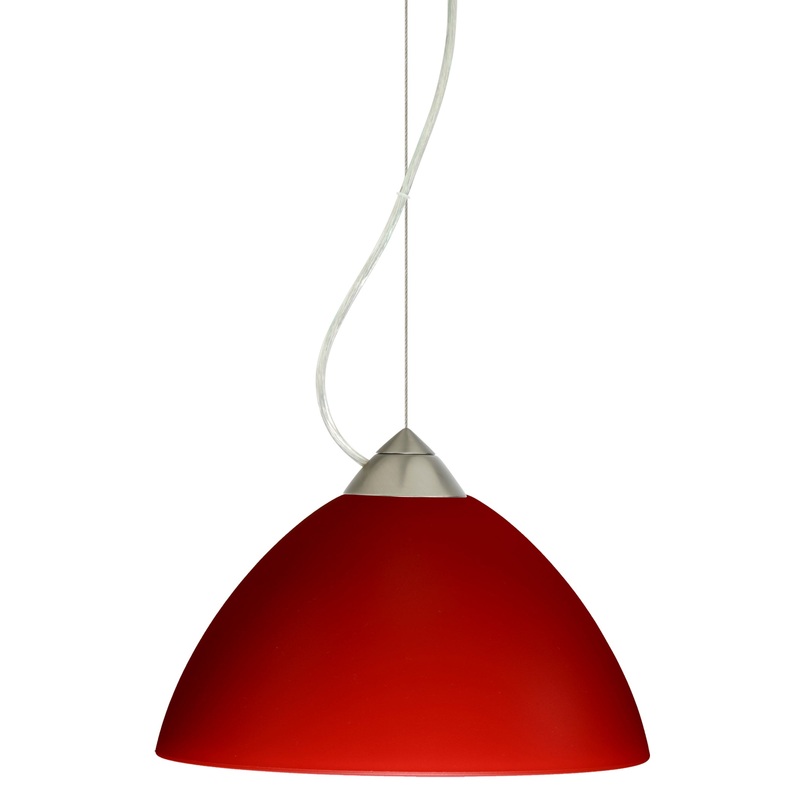 Besa 1KX-420131-SN Tessa One Light Pendant Satin Nickel