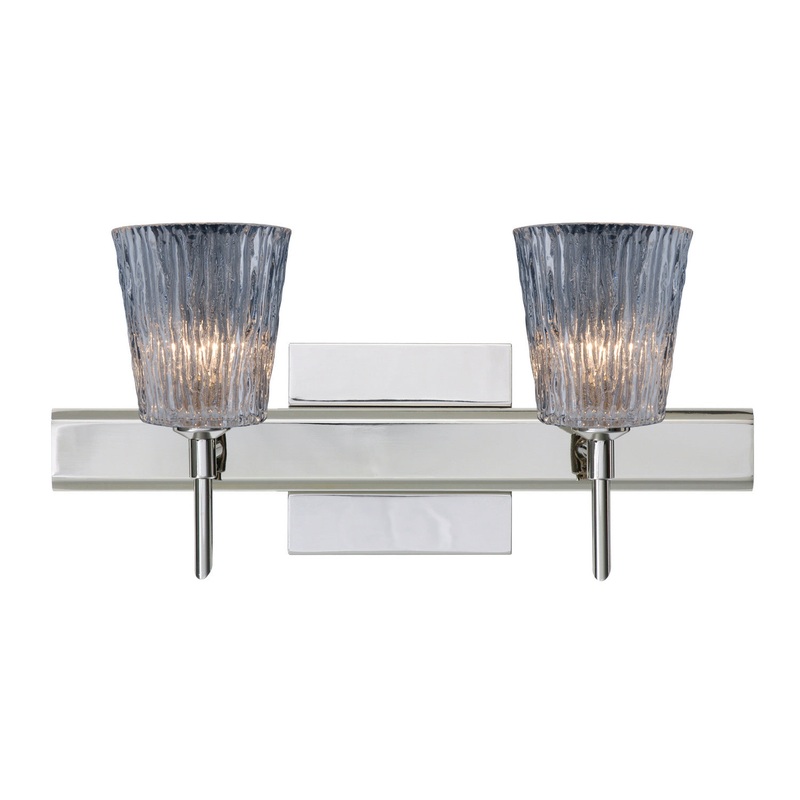 Besa 2SW-512500-CR-SQ Nico Two Light Wall Sconce Chrome (Discontinued)