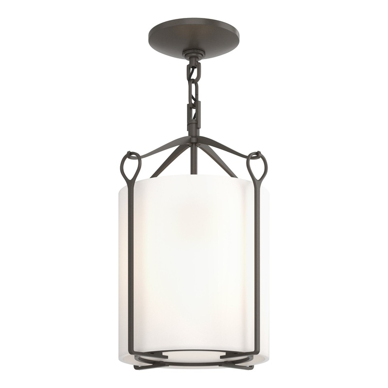 Bow Semi-Flush Dark Smoke Opal Glass (GG)