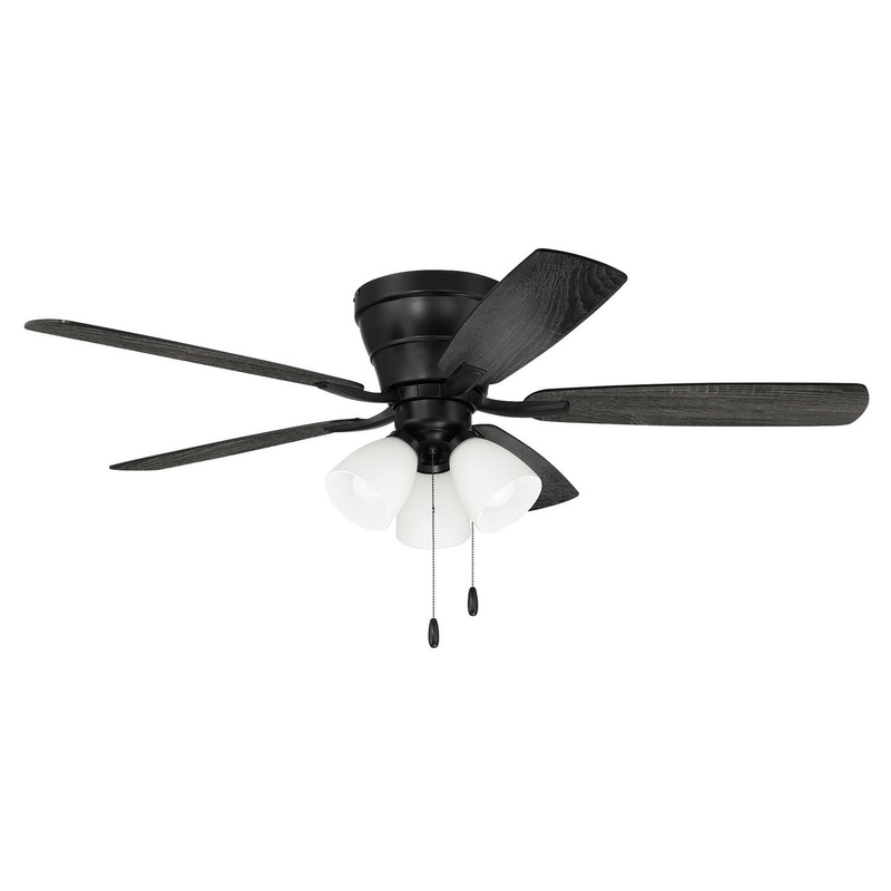 Craftmade WHL52FB5C3 Wheeler 52 3-Light 52″Ceiling Fan Flat Black