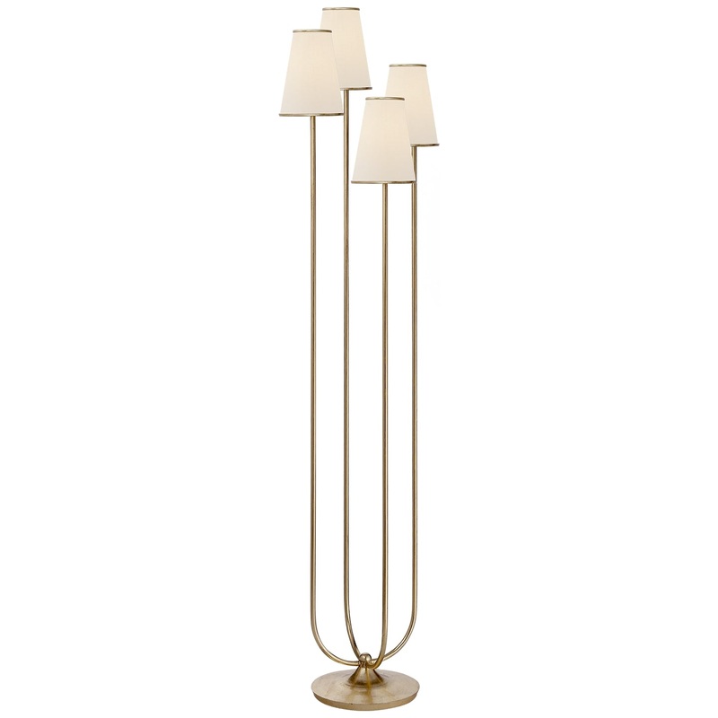 Four Light Floor Lamp from the Montreuil Collection in Gild Finish by Visual Comfort Signature