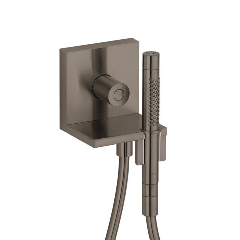 Handshower Trim ShowerSolutions Module with Volume Control 1 Knob Brushed Black Chrome WaterSense Baton 1.75 Gallons per Minute