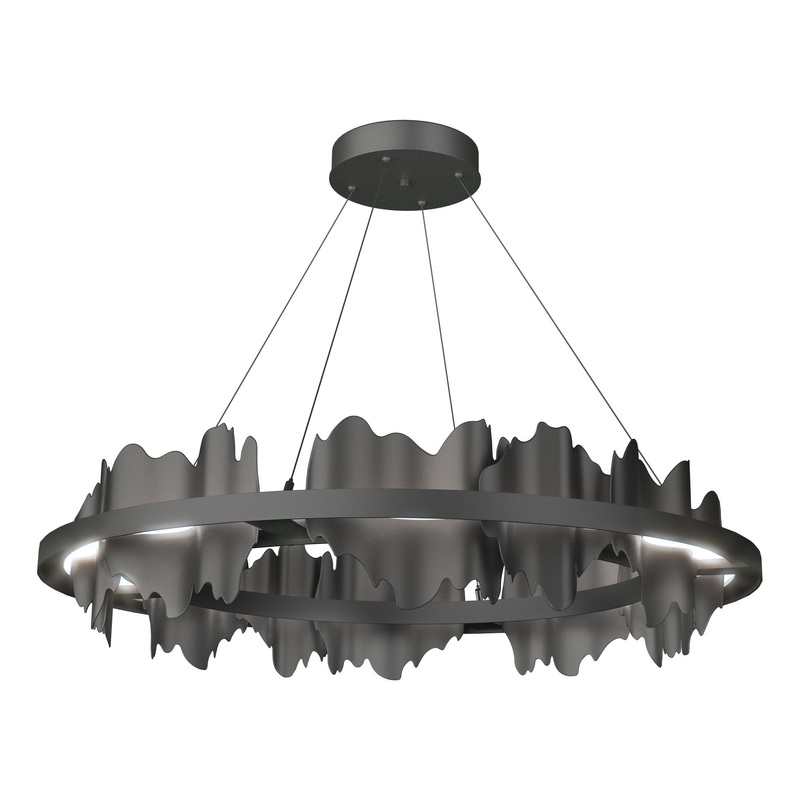 Hildene Circular LED Pendant Black Black