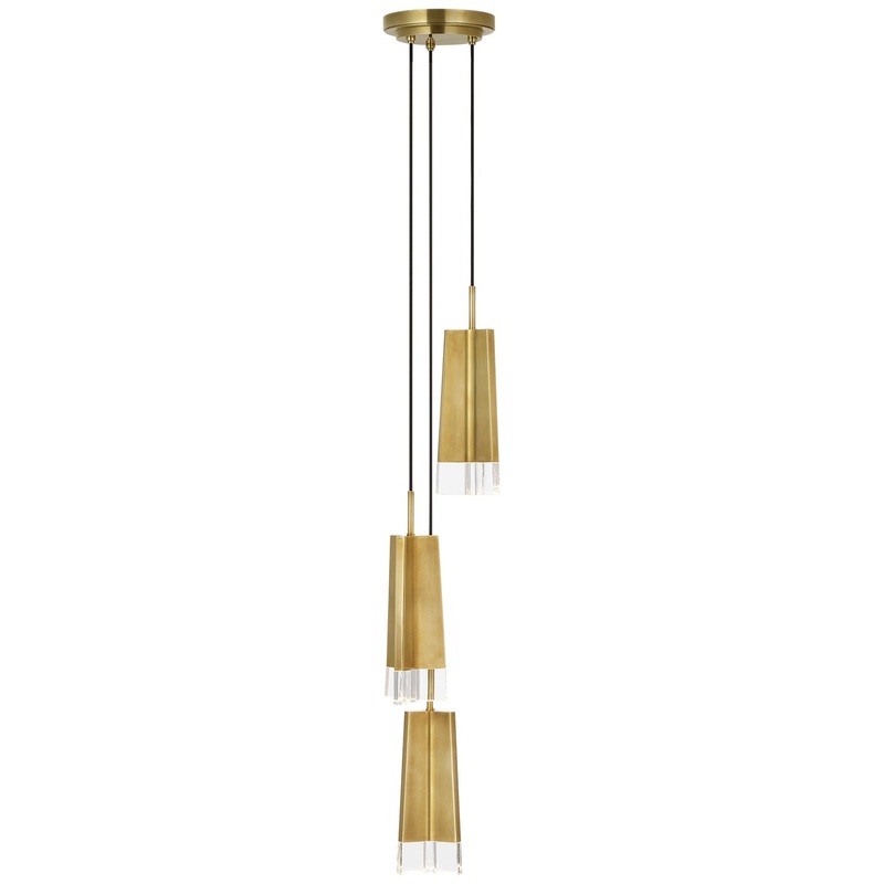LED Pendant from the Matcha Collection in Hand-Rubbed Antique Brass Finish by Visual Comfort Signature