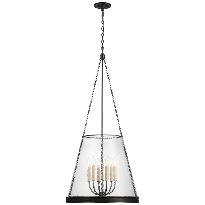 LED Pendant from the Reese Collection in Bronze Finish by Visual Comfort Signature