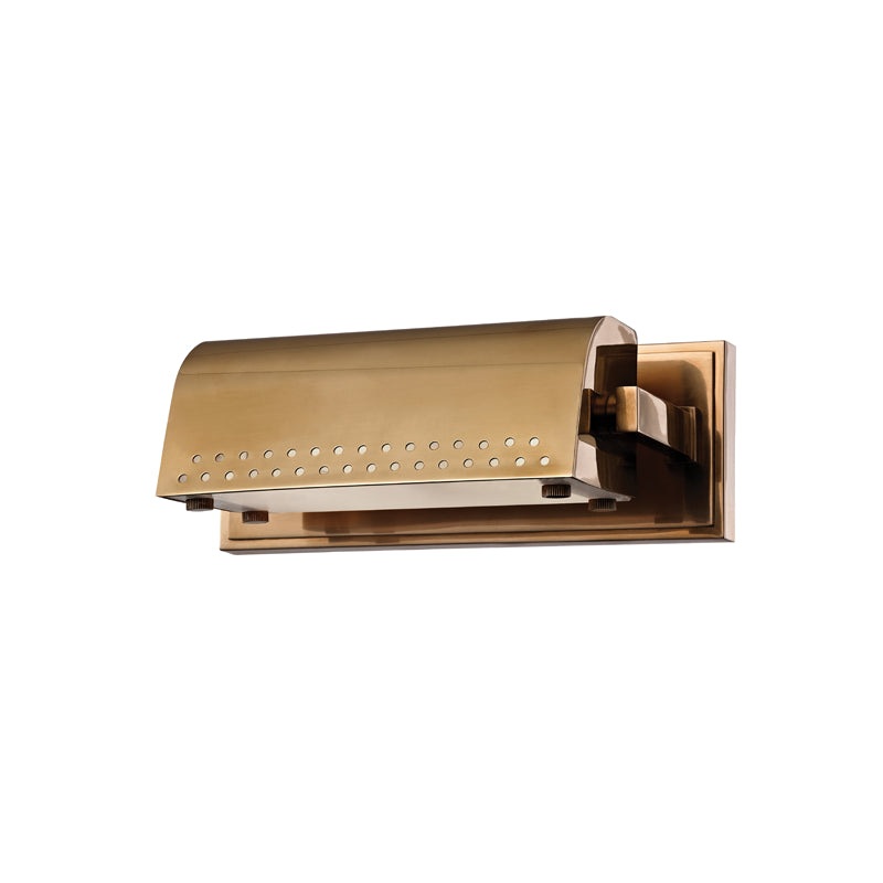 LED Picture Light from the Garfield Collection in Aged Brass Finish by Hudson Valley