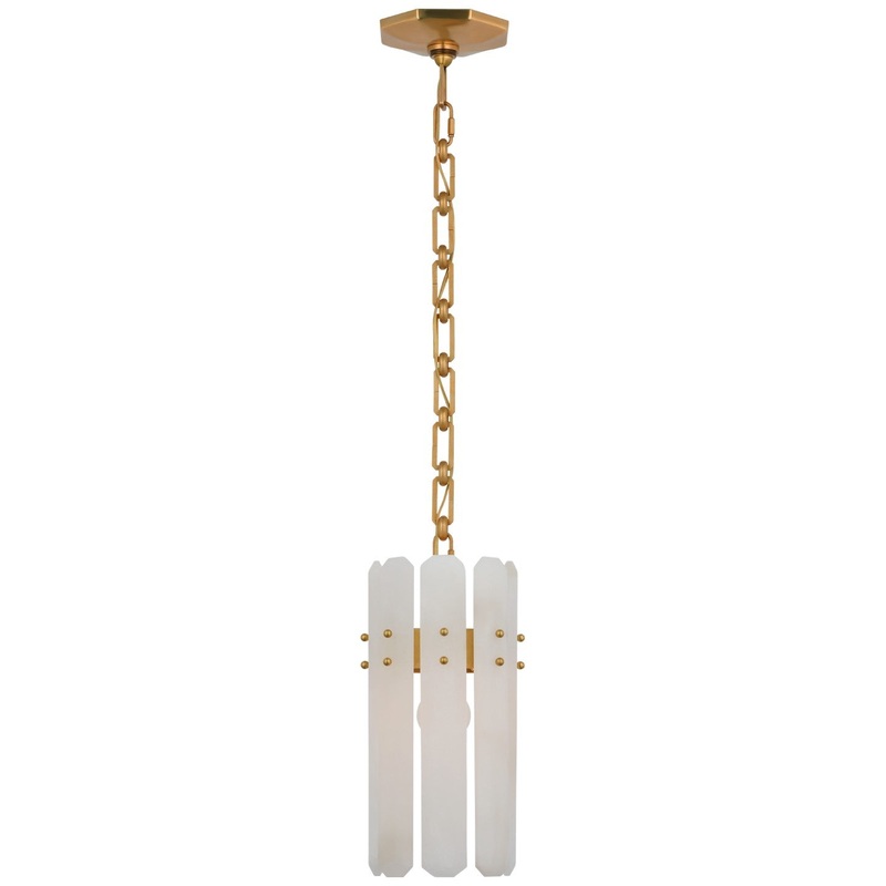 One Light Pendant from the Bonnington Collection in Hand-Rubbed Antique Brass Finish by Visual Comfort Signature